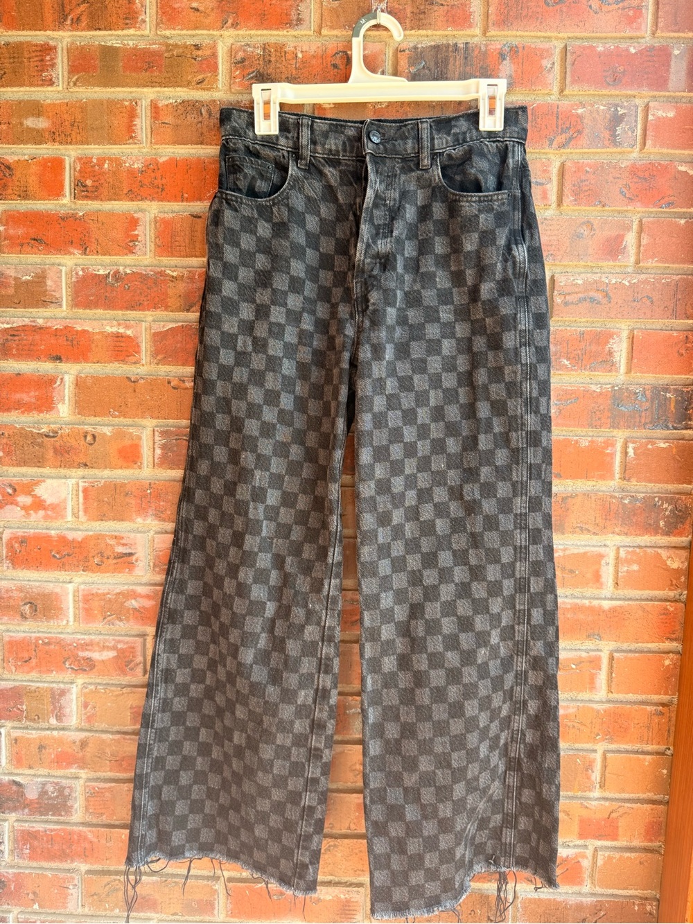 PacSun Checkered Wide Leg Jeans